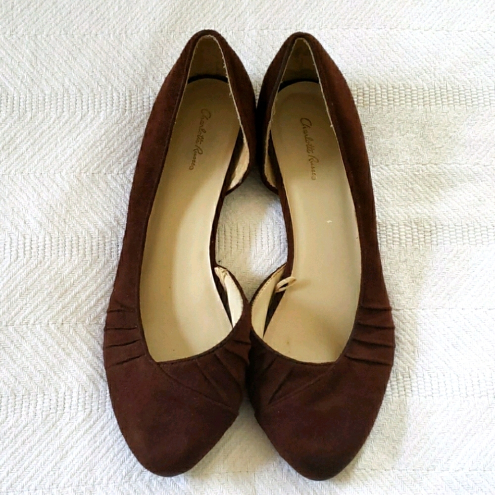 Charlotte Russe Brown Pointed Toe Flats